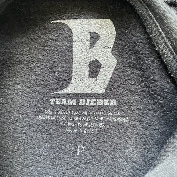 2017 Justin Bieber Stadium Tour Hoodie Sweatshirt Size Small Black‎ - Picture 5 of 6